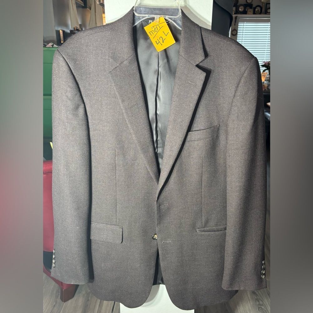 JoS A Bank Brown Suit Jacket Sports Coat Size 42L EPC